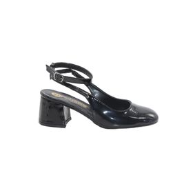 MergenShoes MF300 Siyah Bilek Bantlı Kadın Topuklu Ayakkabı