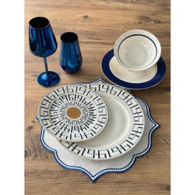 Meri Home Labirinto Lacivert 24 Parça Yemek Takımı