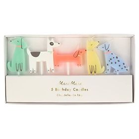 Meri Meri 215812 Çok Renkli Köpek Mumlar