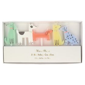 Meri Meri 215812 Çok Renkli Köpek Mumlar