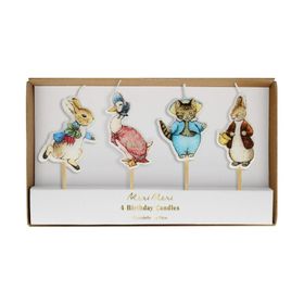 Meri Meri 4'lü Peter Rabbit Bahçede Mumlar