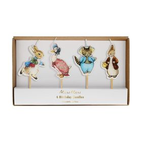 Meri Meri 4'lü Peter Rabbit Bahçede Mumlar