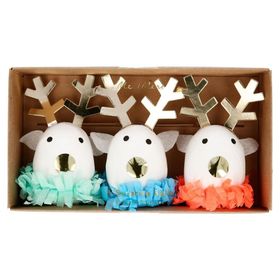 Meri Meri Festive Reindeer Surprise Balls 3'lü Ren Geyiği Sürpriz Topları