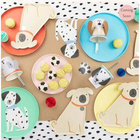 Meri Meri Pug Plates 8'li Yavru Köpek Tabaklar