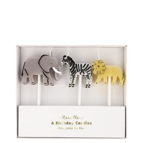 Meri Meri Safari Candles 6'lı Safari Mum