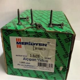 Meridyen 3.5x25 Matkap Uçlu Alçıpan Vidası