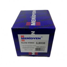 Meridyen 3.5x30 mm 1000 Adet Paket Sunta Vidası