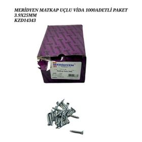 Meridyen 3.9x25 mm 1000 Adet Paket Yıldız Havşa Başlı Matkap Uçlu Vida