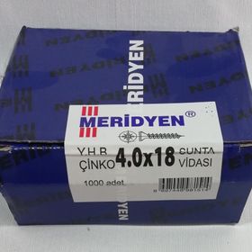 Meridyen 4.0x18 mm 1000 Adet Sunta Vidası