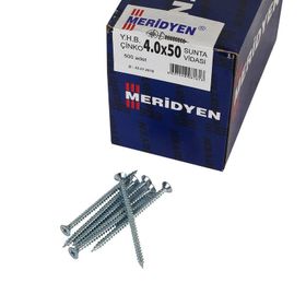 Meridyen 4.0x50 mm 500 Adet Sunta Vidası