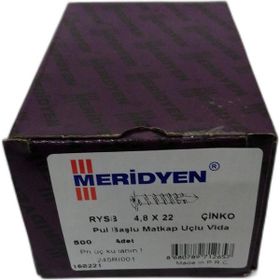 Meridyen 4.8x22 500 Adet YHB Matkap Uçlu Vida