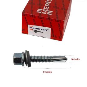 Meridyen 4.8x25 500'lü Trapez Çatı Vidası