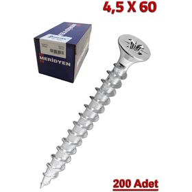 Meridyen 4,5x60 mm 200 Adet Sunta Vidası