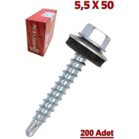 Meridyen 5.5x50 mm 200 Adet Matkap Uçlu Trapez Sac Vidası