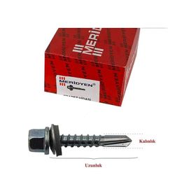 Meridyen 5.5x50 mm 200 Adet Matkap Uçlu Trapez Sac Vidası