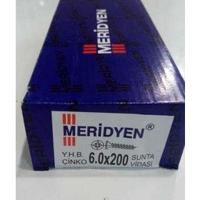 Meridyen 6.0x200 50 Adet Sunta Vidası