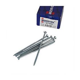 Meridyen 6x120 mm 50 Adet Paket Sunta Vidası