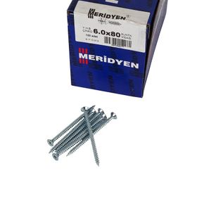 Meridyen 6x80 mm 100 Adet Paket Sunta Vidası