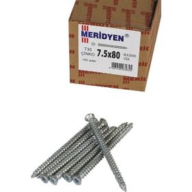 Meridyen 7.5x80 mm 100 Adet Paket PVC Buldex Vidası