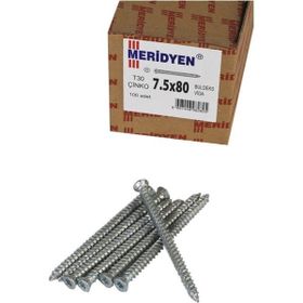 Meridyen 7.5x80 mm 100 Adet Paket PVC Buldex Vidası