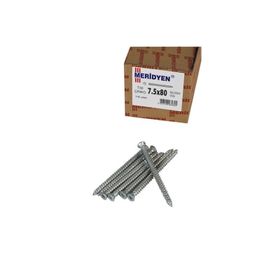 Meridyen 7.5x80 mm 100 Adet Paket PVC Buldex Vidası