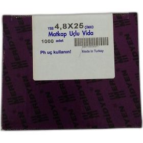 Meridyen YHB 4.8x25 mm 1000 Adet Matkap Uçlu Vida