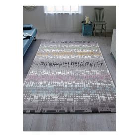 Merinos 18009-095 Gold Renkli Kareler Modern 170X250 cm Halı