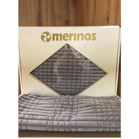 Merinos 3 Parça Gri Çift Kişilik Modernline Yatak Örtüsü