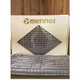 Merinos 3 Parça Gri Çift Kişilik Modernline Yatak Örtüsü