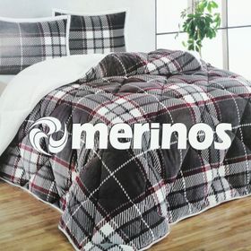 Merinos Comforter Anna Gri Çift Kişilik Yorgan Seti