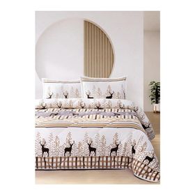 Merinos Comforter Deer Bej Tek Kişilik Yorgan Seti