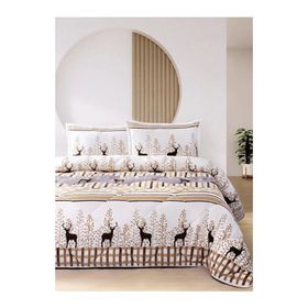 Merinos Comforter Deer Bej Tek Kişilik Yorgan Seti