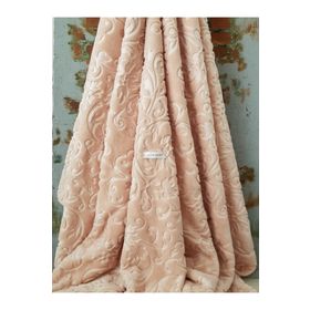 Merinos Elegans Çift Kişilik Embos Vizon Pudra Battaniye
