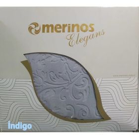 Merinos Elegans İndigo Çift Kişilik Battaniye