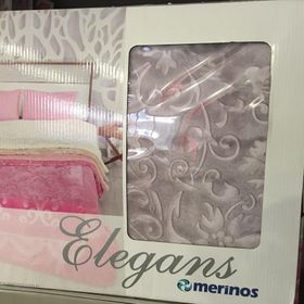 Merinos Elegans Mor Çift Kişilik Battaniye
