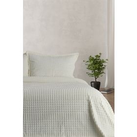 Merinos Modern Line 220x240 cm Ekru 3 Parça Battaniye Seti