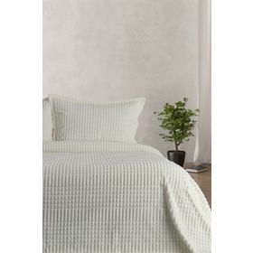 Merinos Modern Line 220x240 cm Ekru 3 Parça Battaniye Seti