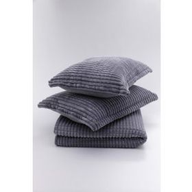 Merinos Modern Line 3 Parça Açık Gri Çift Kişilik Battaniye Set