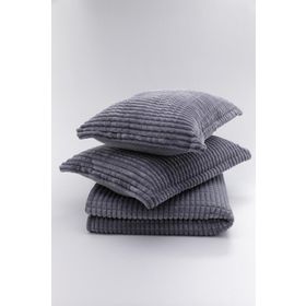 Merinos Modern Line 3 Parça Açık Gri Çift Kişilik Battaniye Set