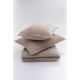 Merinos Modern Line Bej 220x240 cm 3 Parça Battaniye Seti