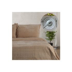Merinos Modern Line Bej 220x240 cm 3 Parça Battaniye Seti