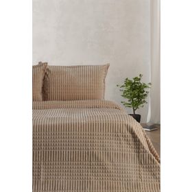 Merinos Modern Line Bej 220x240 cm 3 Parça Battaniye Seti