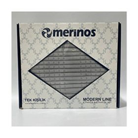 Merinos Modern Line Gri 2 Parça Tek Kişilik Battaniye Seti