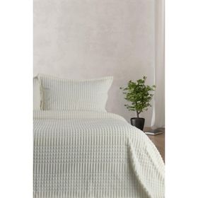 Merinos Modern Line Kemik Ekru 3 Parça Battaniye Seti