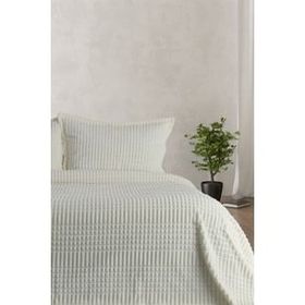 Merinos Modern Line Kemik Ekru 3 Parça Battaniye Seti
