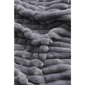 Merinos Modern Line Koyu Gri Antrasit 3 Parça Battaniye Seti