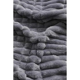 Merinos Modern Line Koyu Gri Antrasit 3 Parça Battaniye Seti