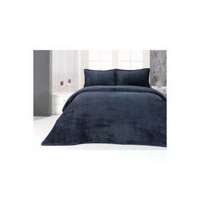 Merinos Modern Line Lacivert Tek Kişilik Battaniye Seti