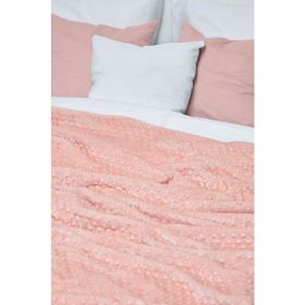 Merinos Pearl Tomurcuk Pudra Çift Kişilik Battaniyesi