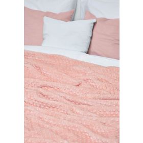 Merinos Pearl Tomurcuk Pudra Çift Kişilik Battaniyesi